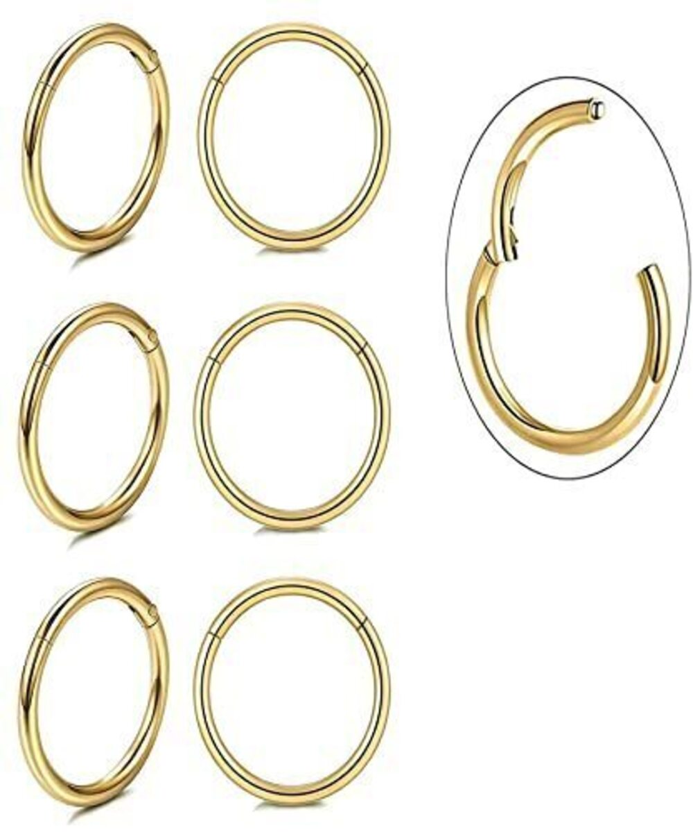 8338 Unisex Dainty Tiny 18k Real Gold Plating Cartilage Huggie Hoop